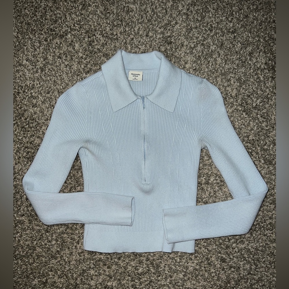 Abercrombie & Fitch Zip-Up Crewneck Sweater